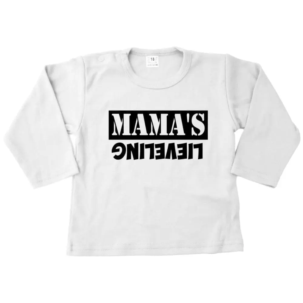 Tshirt_lang_Wit16.jpg Shirt - Mama's Lieveling - Afbeelding 1