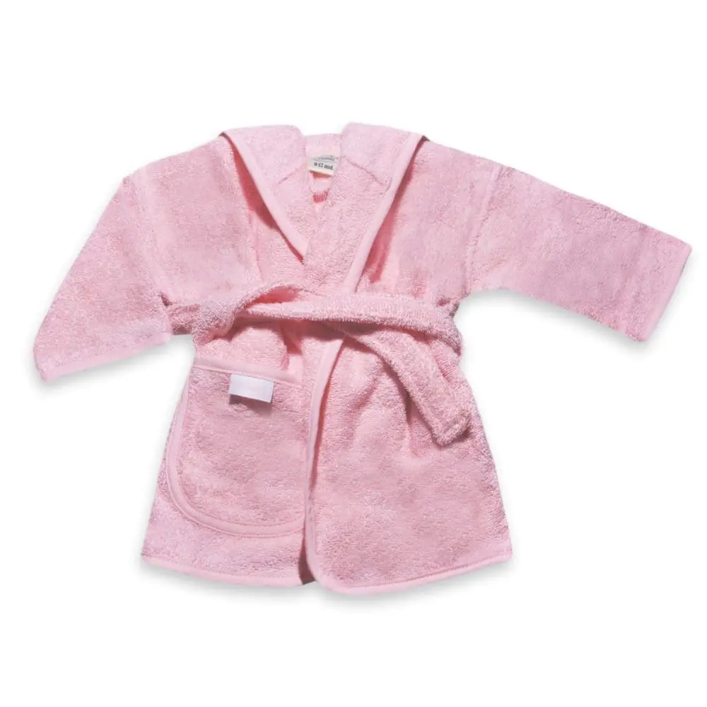 badjas-roze Badjas roze met naam - Afbeelding 1