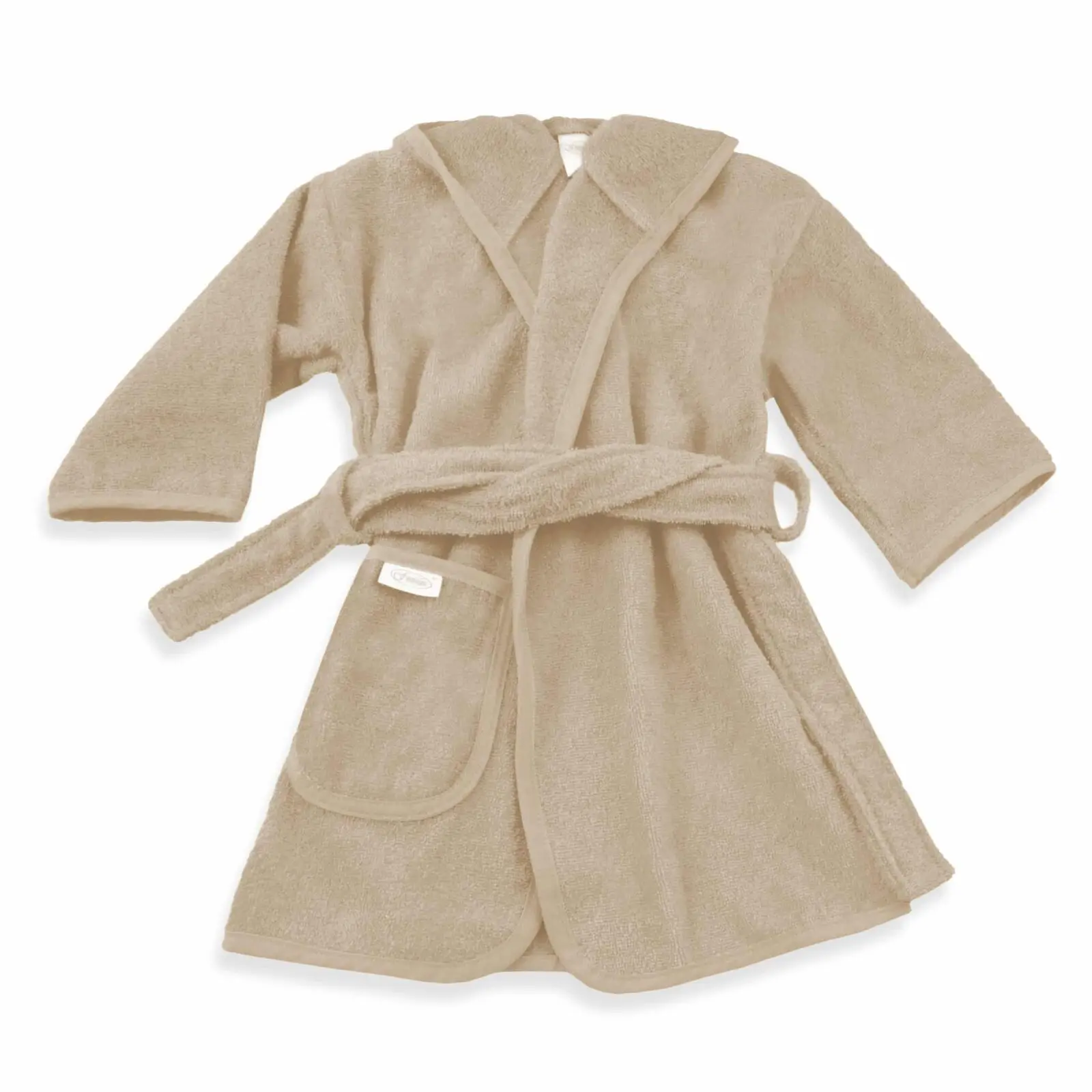 cream-bathrobe-scaled Badjas cream met naam - Afbeelding 1